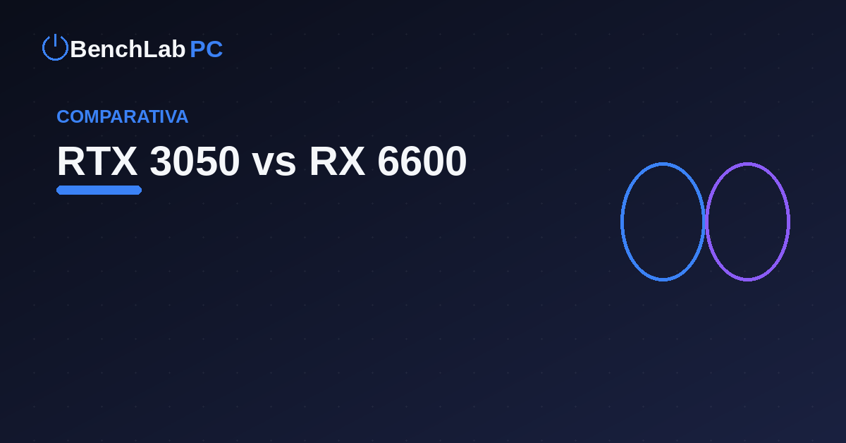Portada del artículo: RTX 3050 vs RX 6600